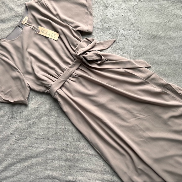 Roolee Dresses & Skirts - NWT Roolee Taylor Jane Wrap Belted Maxi Dress Modest Bridesmaid Gainsboro Gray S